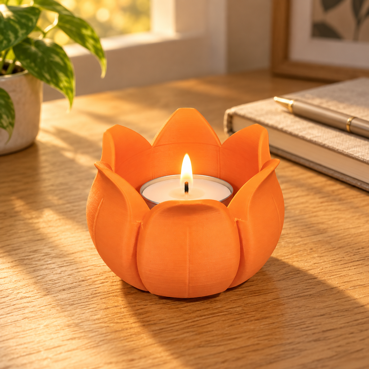 Portavela Flor de Luz